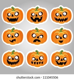 halloween pumpkin head set