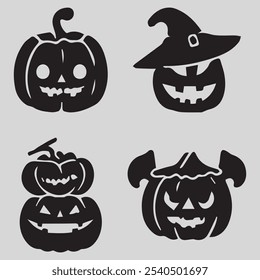 halloween pumpkin head White Background