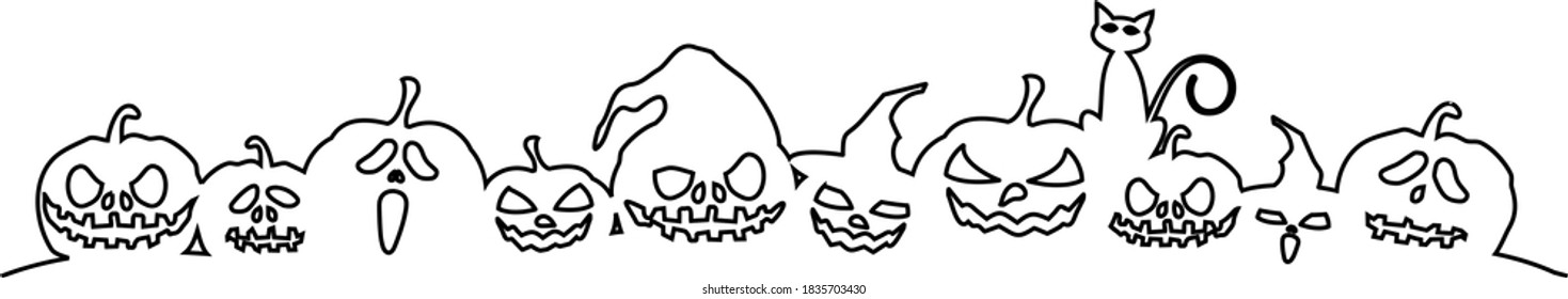 HALLOWEEN pumpkin holiday silhouette vector