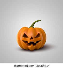 Halloween Pumpkin. Holiday Vector Illustration Of Realistic Pumpkin