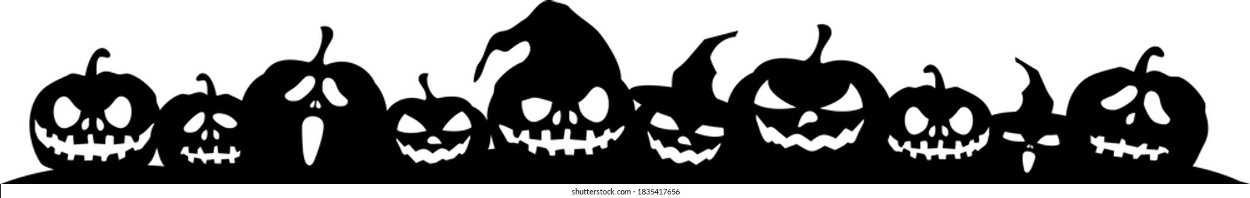 HALLOWEEN PUMPKIN Horror Holiday Silhouette Vector