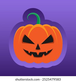 Halloween pumpkin horror on  background Scary pumpkin