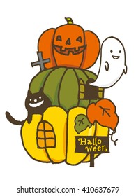 Halloween pumpkin house
