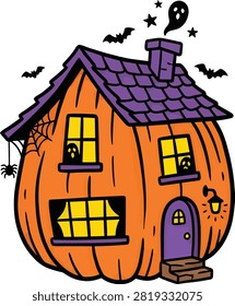 Halloween pumpkin house 