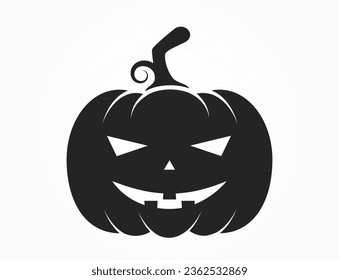 halloween pumpkin icon. autumn symbol for web design. isolated vector image