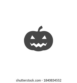 Halloween Pumpkin Icon Black and White Vector Graphic