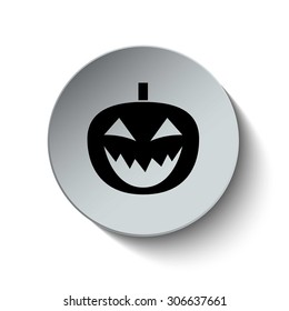 Halloween pumpkin icon. Pumpkin icon. Button. EPS10. Illustration