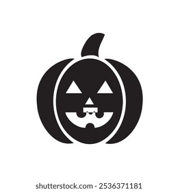 Icono de calabaza de Halloween | Ilustración vectorial de calabaza tallada clásica