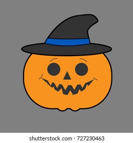 Halloween pumpkin icon design isolated