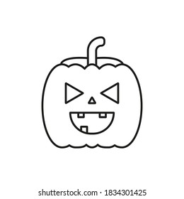 halloween pumpkin icon element of halloween icon for mobile concept and web apps. Thin line halloween pumpkin icon can be used for web and mobile. Premium icon on white background