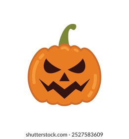 Halloween pumpkin icon flat design