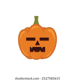 Halloween pumpkin icon flat design