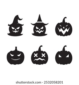 Halloween Kürbis Symbol flaches Design