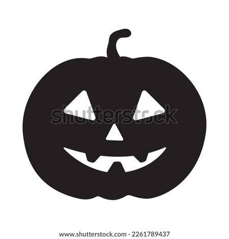 Halloween pumpkin icon flat design isolated vector illustration on white background.