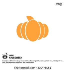 Halloween Pumpkin icon. Halloween Flat elements collection.  simple minimal, flat, solid, mono, monochrome, plain, contemporary style. Vector illustration web internet design elements