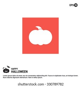 Halloween Pumpkin icon. Halloween Flat elements collection.  simple minimal, flat, solid, mono, monochrome, plain, contemporary style. Vector illustration web internet design elements