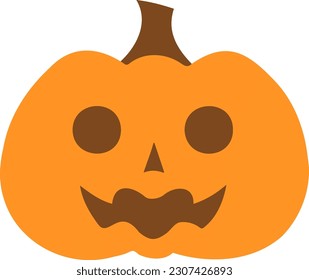 Halloween pumpkin icon flat vector illustration