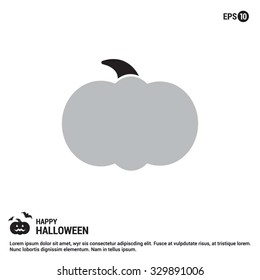 Halloween Pumpkin icon. Halloween Gray pictogram elements collection.  simple minimal, flat, solid, mono, monochrome, plain, contemporary style. Vector illustration web internet design elements