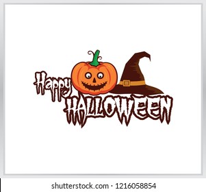Halloween pumpkin icon. happy halloween illustration on white background