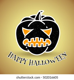 Halloween pumpkin icon. Happy Halloween. Vector illustration