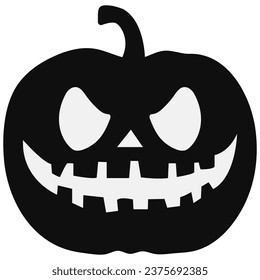 Halloween pumpkin icon isolated on white background.
