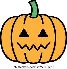 A halloween pumpkin icon in line style