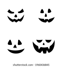 Halloween pumpkin icon on a white background. Vector illustration.
