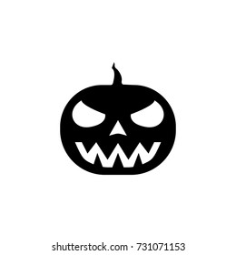 halloween pumpkin icon on white background
