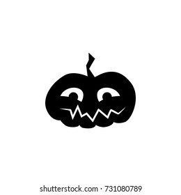 halloween pumpkin icon on white background