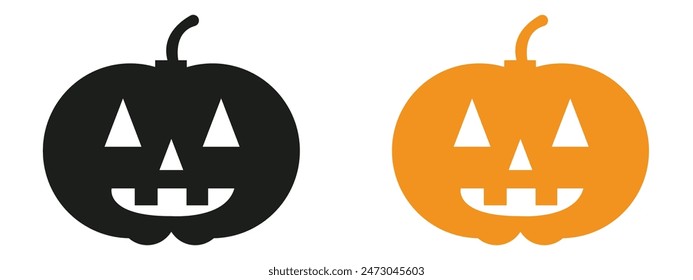 Halloween Pumpkin Icon Perfect for Seasonal Decoration