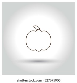 Halloween Pumpkin icon. Halloween pictogram elements collection.  simple minimal, flat, solid, mono, monochrome, plain, contemporary style. Vector illustration web internet design elements