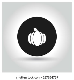Halloween Pumpkin icon. Halloween pictogram elements collection.  simple minimal, flat, solid, mono, monochrome, plain, contemporary style. Vector illustration web internet design elements