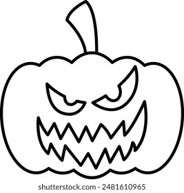 Halloween Pumpkin Icon - Quintessential Symbol of October's Spooky Celebrations