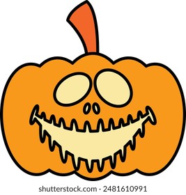 Halloween Pumpkin Icon - Quintessential Symbol of October's Spooky Celebrations