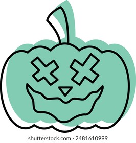 Halloween Pumpkin Icon - Quintessential Symbol of October's Spooky Celebrations