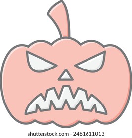 Halloween Pumpkin Icon - Quintessential Symbol of October's Spooky Celebrations