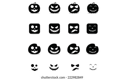 Halloween pumpkin  icon set