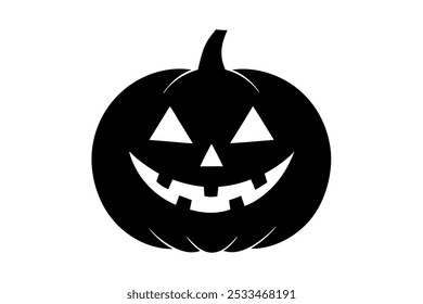 Ícone de abóbora Halloween silhueta silhueta vetor ilustração