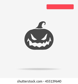 Halloween pumpkin icon. Vector concept illustration for design.