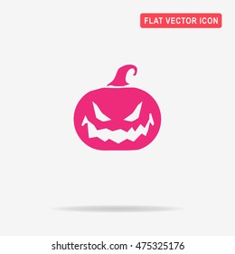 Halloween pumpkin icon. Vector concept illustration for design.