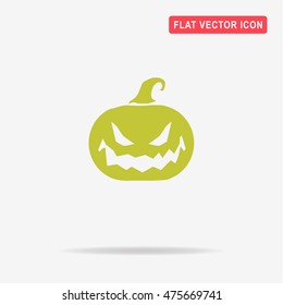 Halloween pumpkin icon. Vector concept illustration for design.