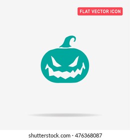 Halloween pumpkin icon. Vector concept illustration for design.