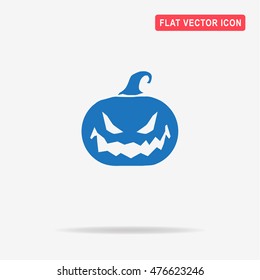 Halloween pumpkin icon. Vector concept illustration for design.