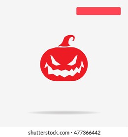 Halloween pumpkin icon. Vector concept illustration for design.
