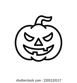 plantilla de diseño vectorial de icono de calabaza de halloween