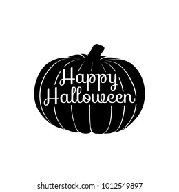Halloween pumpkin icon. Vector illustration isolated on white background. Happy halloween.