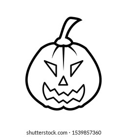 Halloween pumpkin icon vector illustration template