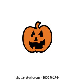 Halloween Pumpkin Icon Vector Illustration