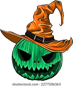 Icono de calabaza de Halloween. ilustración vectorial sobre fondo blanco. dibujo a mano digital