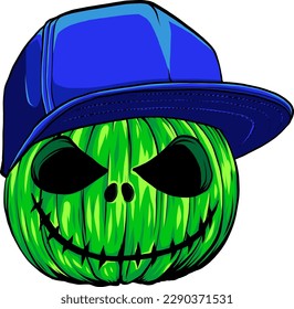 Halloween pumpkin icon. vector illustration on white background. digital hand draw